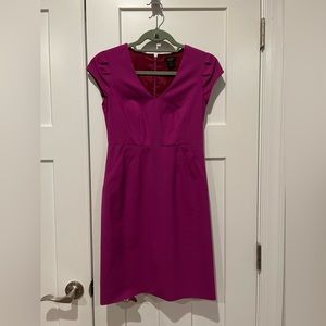 Excellent condition J.Crew Stretch Wool Suiting V-Neck Dress Size 0P Petite